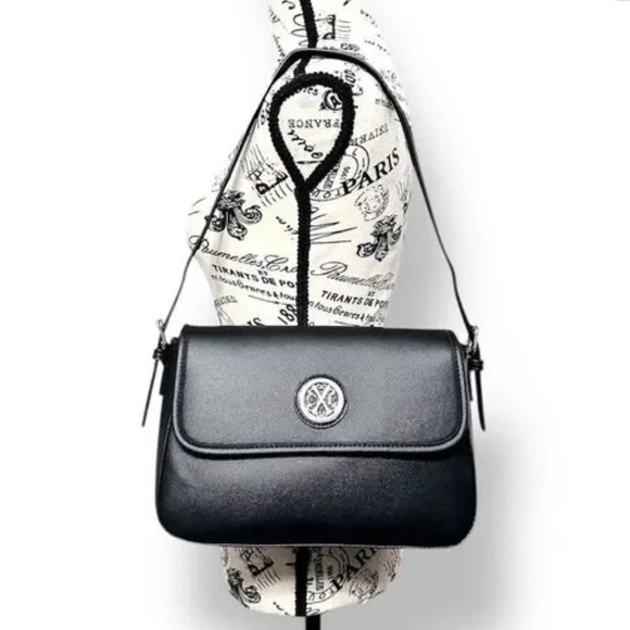 Christian Lacroix Handbags - CXL Christian Lacroix Karen Caviar Shoulder Bag Vegan Leather Classic -Black NWT